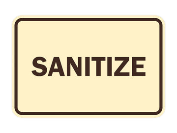 Signs ByLITA Classic Framed Sanitize Sign